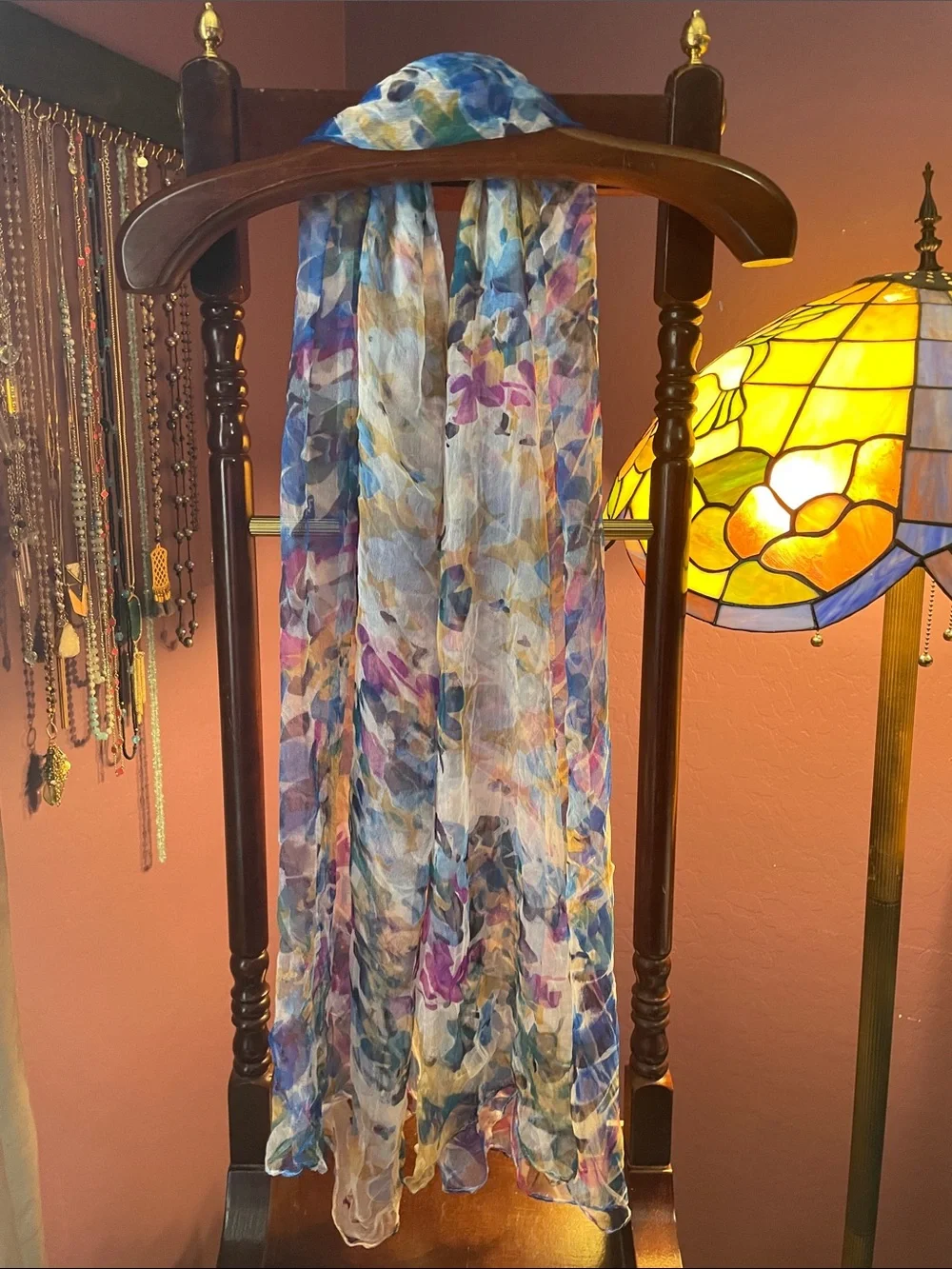 FLORAL SILK SHAWL